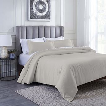 SUPERIOR 400 Thread Count Modal From Beechwood Lightweight Cooling Solid Duvet Cover Set