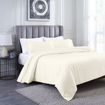 SUPERIOR 400 Thread Count Modal From Beechwood Lightweight Cooling Solid Duvet Cover Set