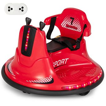 6v Kids Electric Bumper Car With 360 Spin-red