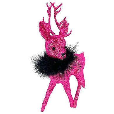 Pinnacle Peak Trading Ino Schaller Hot Pink Glitter Male Buck Deer With ...