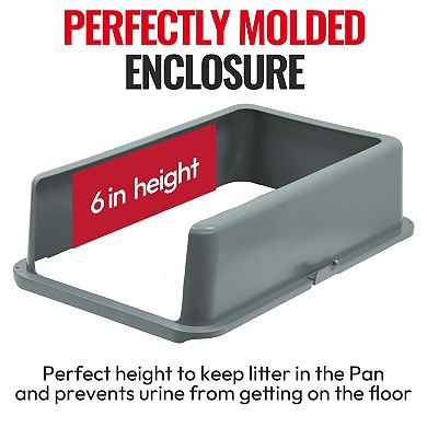 Iprimio Enclosed Sides Stainless Steel Litter Box