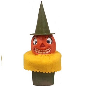 Pinnacle Peak Trading Ino Schaller Pumpkin Head In Chimney German Halloween Paper Mache