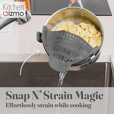 Kitchen Gizmo Snap N Strain Pot Strainer And Pasta Strainer
