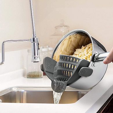 Kitchen Gizmo Snap N Strain Pot Strainer And Pasta Strainer