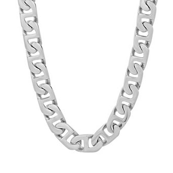 Men's Steel Nation Stainless Steel Flat Mariner Chain Necklace