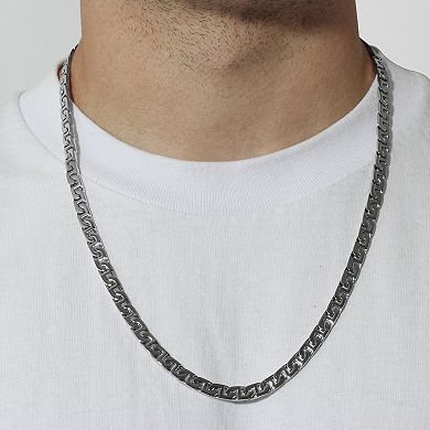 Men's Steel Nation Stainless Steel Flat Mariner Chain Necklace