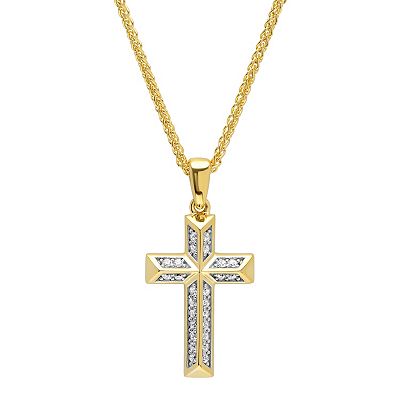 Cross Pendant Kohls Mens Gold Necklace Men's Jewelry Nation