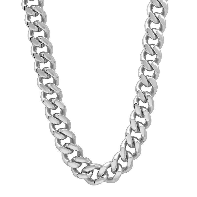 Men's Jewelry Nation Stainless Steel Curb Chain Necklace, Size: 24"