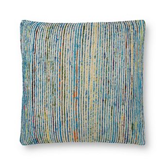 Loloi Faux Chindi Stripe 22" x 22" Throw Pillow