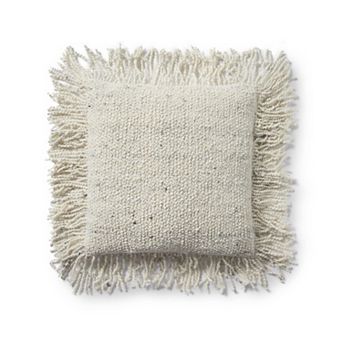 Loloi Slubby Fringed 18" x 18" Throw Pillow