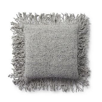 Loloi Slubby Fringed 18" x 18" Throw Pillow