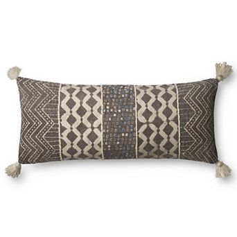 Loloi Grey Cream 13" x 35" Throw Pillow