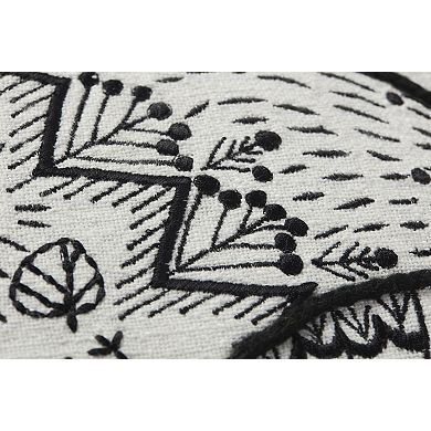 Loloi Black Fox 18" x 18" Throw Pillow