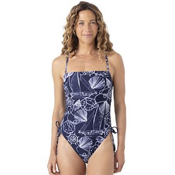 Women's Nautica Adjustable Bandeau One-Piece Swimsuit