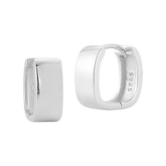 Sunkissed Sterling Square Bold Huggie Hoop Earrings