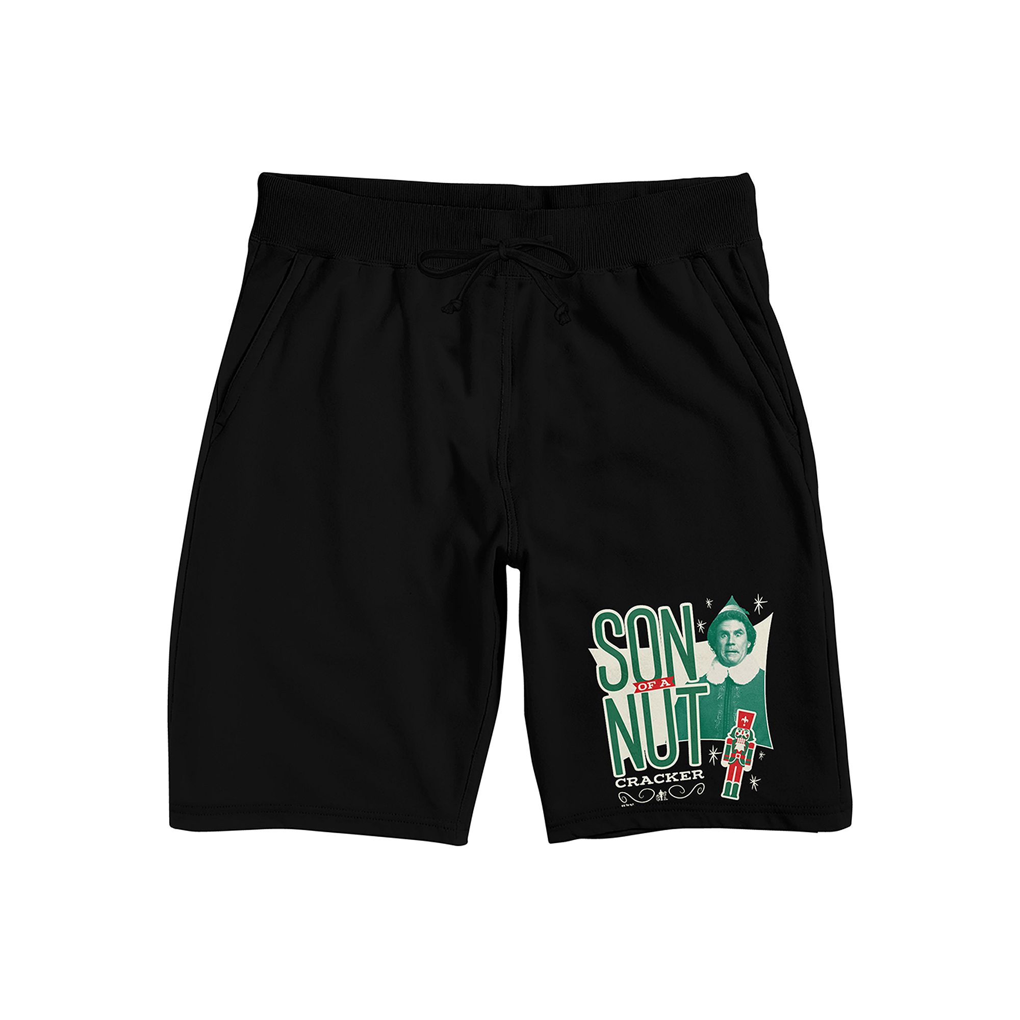 Mens Elf Son of Nutcracker Pajama Shorts, Size: Small, Black