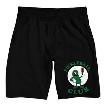 Men's Pickleball Club Pickle Character Pajama Shorts