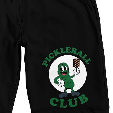 Men's Pickleball Club Pickle Character Pajama Shorts