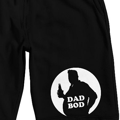 Men's Dad Bod Silhouette Pajama Shorts