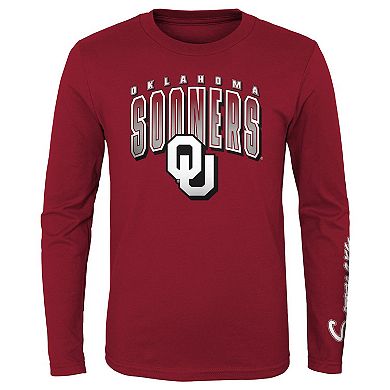 Kids 4-7 NCAA Oklahoma Sooners Fan Wave Combo Tee