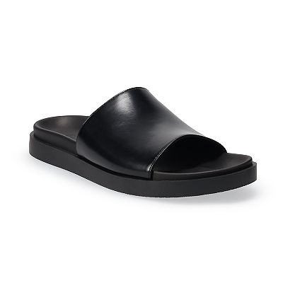black dress sandals men Men's 44390 Formal Slip On Closed Toe Fisherman Dress Sandals 10.5 / Black