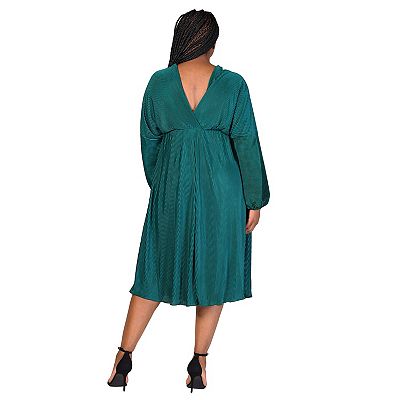 strapless open back dress Aneesha Strapless Pleated Midi Dress