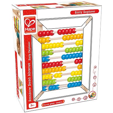 Hape: Rainbow Bead Abacus Colorful Wooden Counting Toy