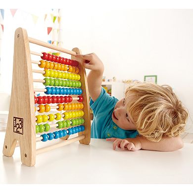 Hape: Rainbow Bead Abacus Colorful Wooden Counting Toy