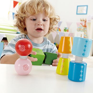 Hape: Twist & Turnables Colorful Wooden Shapes Blocks Building Toy