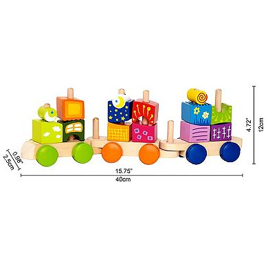Hape: Fantasia Blocks Train Wooden Sorting & Stacking Toy