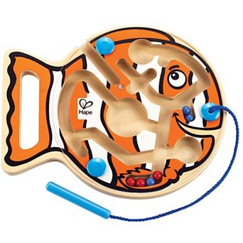 Hape: Go-Fish-Go Wooden Magnetic Wand Bead Maze