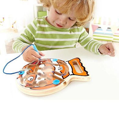 Hape: Go-Fish-Go Wooden Magnetic Wand Bead Maze