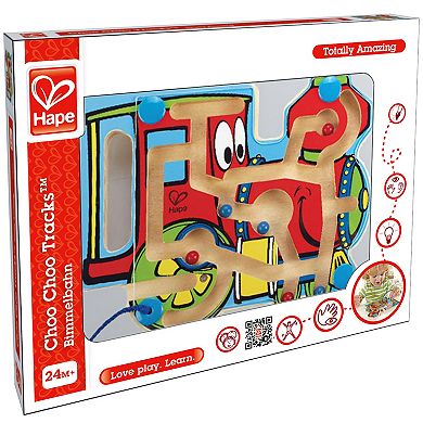 Hape: Choo Choo Tracks Wooden Magnetic Wand Bead Maze