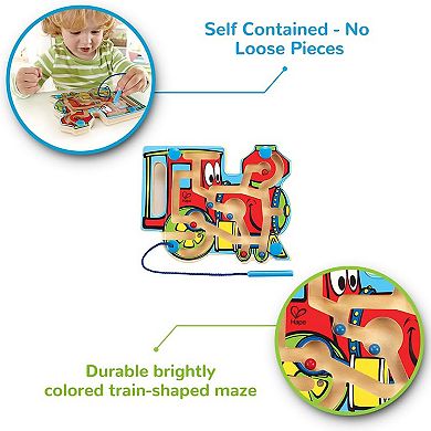 Hape: Choo Choo Tracks Wooden Magnetic Wand Bead Maze