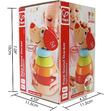 Hape: Pepe Sound Stacker 6-pc. Wooden Puppy Toy