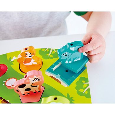 Hape: Farmyard Animal 7-piece Wooden Sound Effect Puzzle