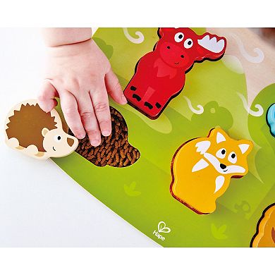 Hape: Forest Animal Tactile Puzzle 6-pc. Wooden Sensory Toy