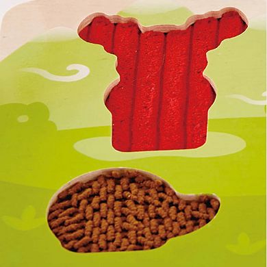 Hape: Forest Animal Tactile Puzzle 6-pc. Wooden Sensory Toy
