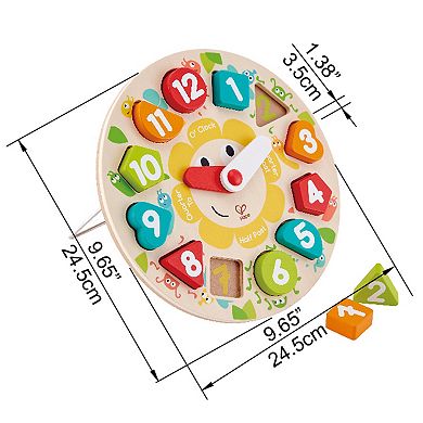 Hape: Learn The Time Bug Puzzle 13-pc. Wooden Clock Puzzle