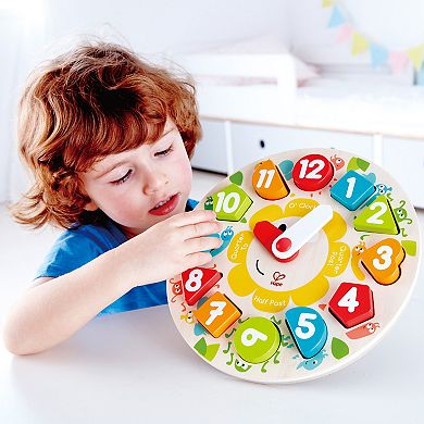 Hape: Learn The Time Bug Puzzle 13-pc. Wooden Clock Puzzle