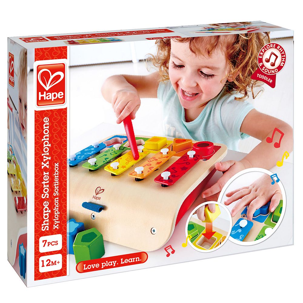 Hape: Shape Sorter Xylophone Wooden Multifunctional Instrument Toy