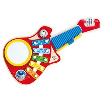 Hape: 6-In-1 Music Maker Rainbow Colors Wooden Guitar Shaped Musical Toy
