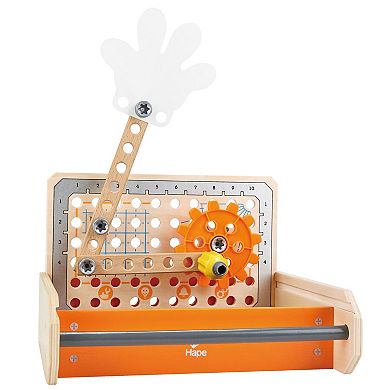 Hape: Junior Inventor: Six Science Experiments 32-piece Toolbox Wooden Building Toy