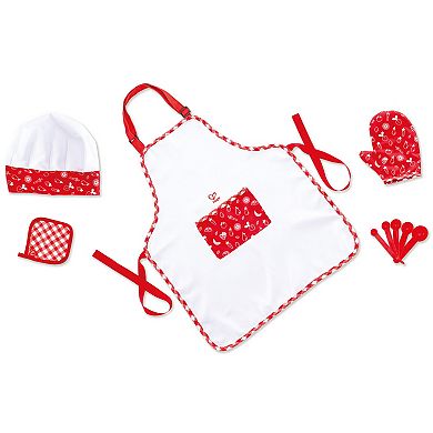 Hape: Chef Pack 5-pc. Red & White, Kitchen Dress Up Toy Playset