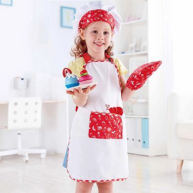 Hape: Chef Pack 5-pc. Red & White, Kitchen Dress Up Toy Playset