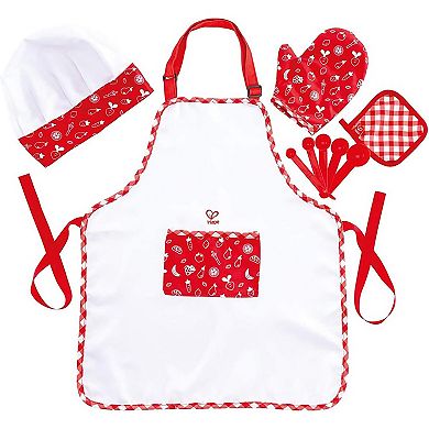 Hape: Chef Pack 5-pc. Red & White, Kitchen Dress Up Toy Playset