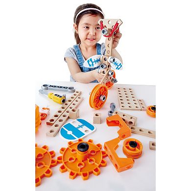 Hape: Junior Inventor: Deluxe Experiment Kit  57-pc. Wooden Building Toy