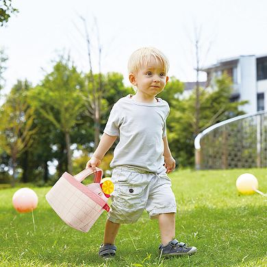 Hape: Toddler Picnic Basket Fabric Lunch Basket & Blanket Playset