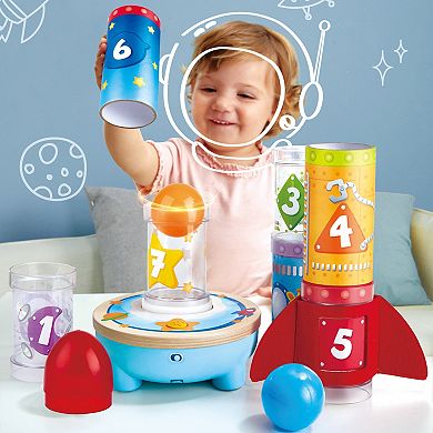 Hape: Rocket Ball Air Stacker Sorting & Construction Stacking Toy