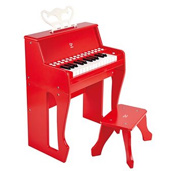 Hape: Learn With Lights Piano & Stool Wooden Electric Musical Toy